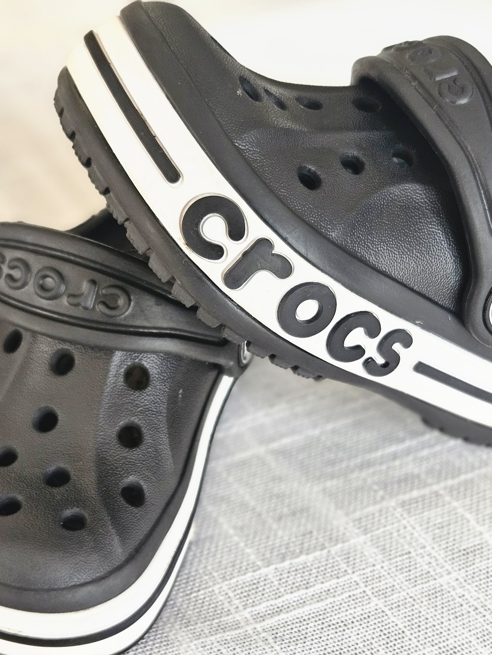 Crocs Toddler Bayaband Clogs - Black/White - Size 5C - Picture 1 of 8